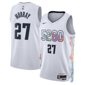 Denver Nuggets Jamal Murray Nike 2024-25 City Edition Valkoinen Miesten Pelipaidat Swingman